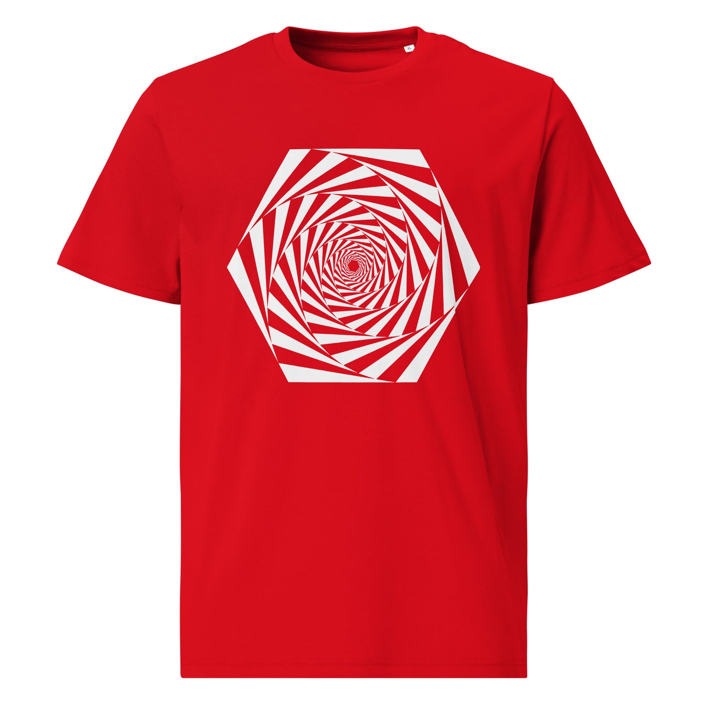 Hexagon-Spiral - White Design - Unisex organic cotton t-shirt