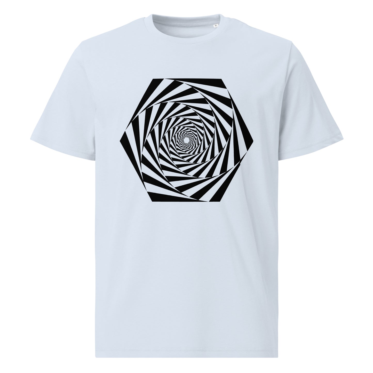 Hexagon-Spiral - Black Design - Unisex organic cotton t-shirt