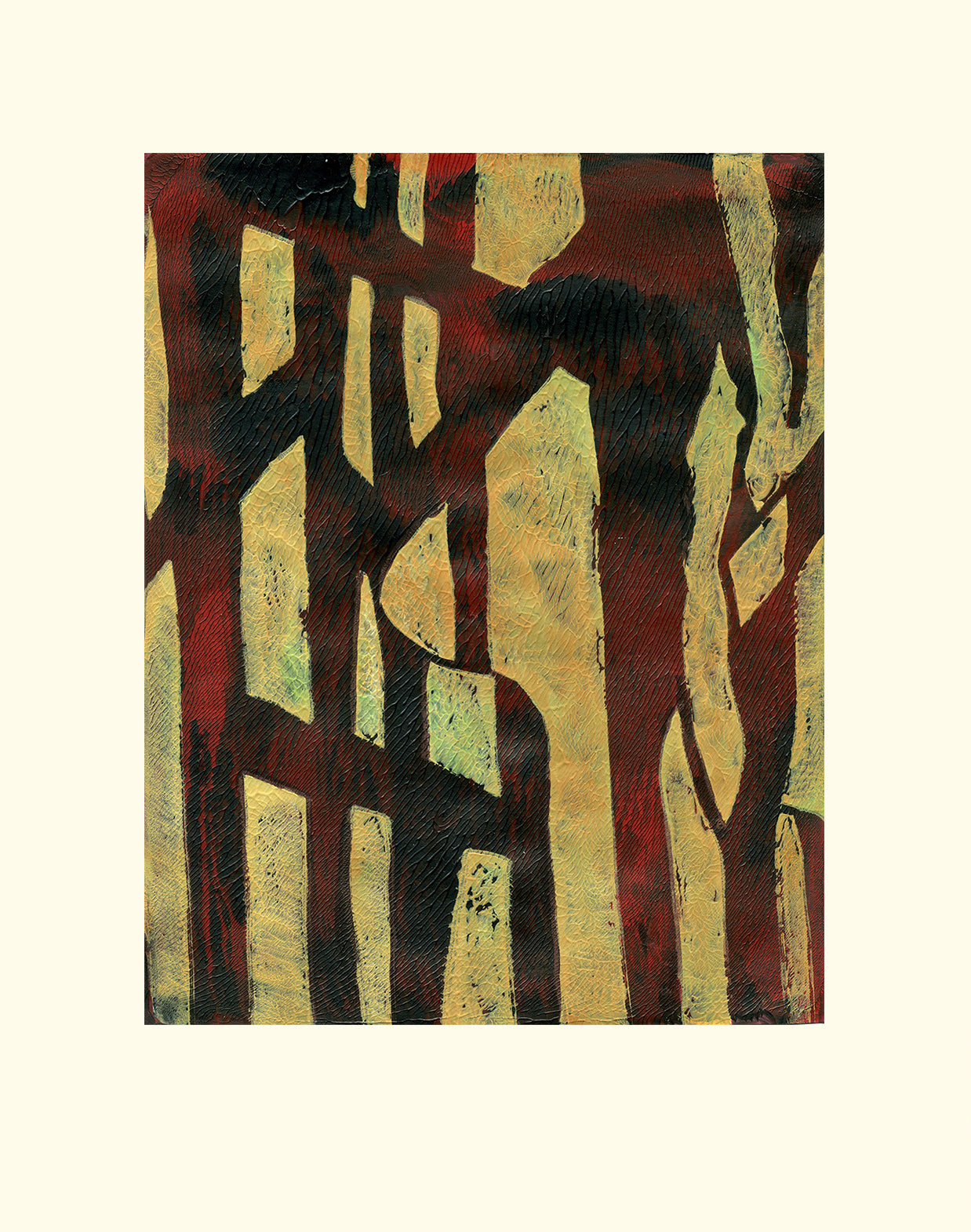 Out In The Woods 05 - monoprint