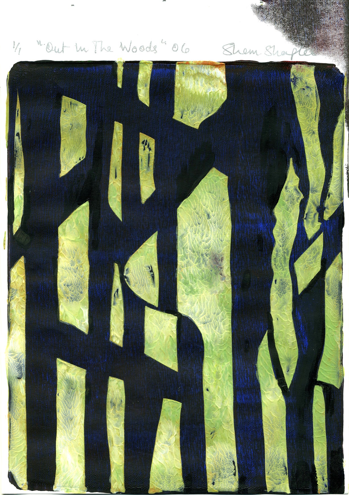 Out In The Woods 06 - monoprint