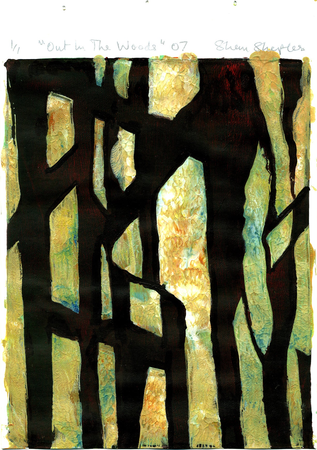 Out In The Woods 07 - monoprint
