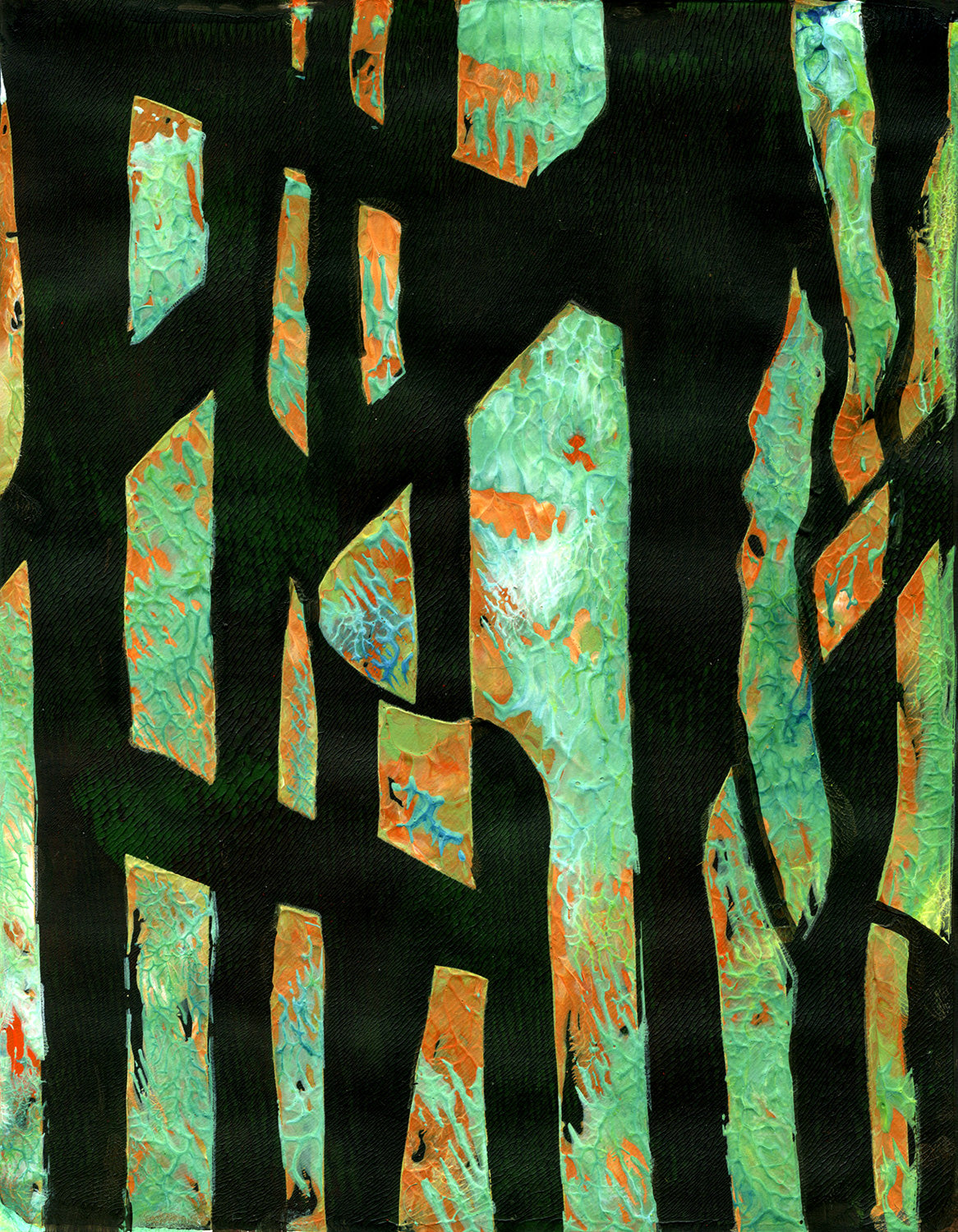 Out In The Woods 08 - monoprint