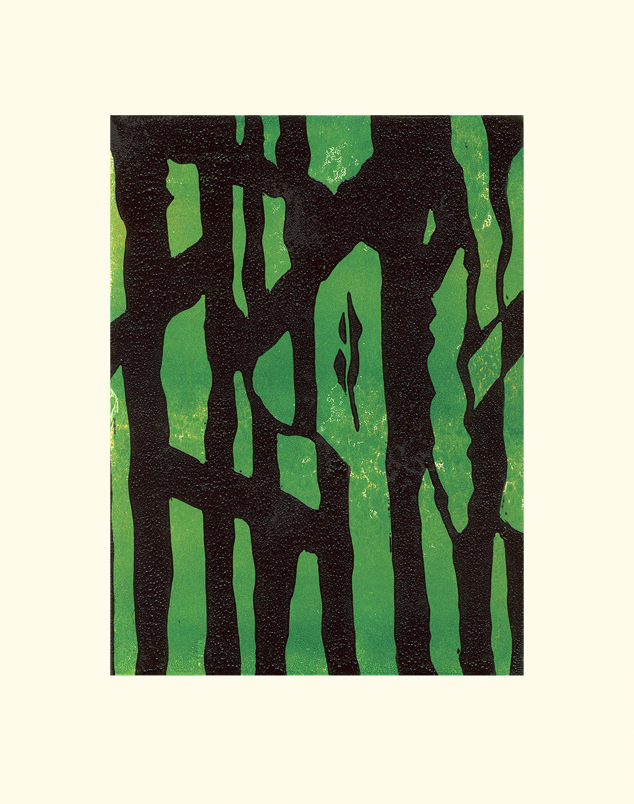 Out In The Woods - Lino print 01