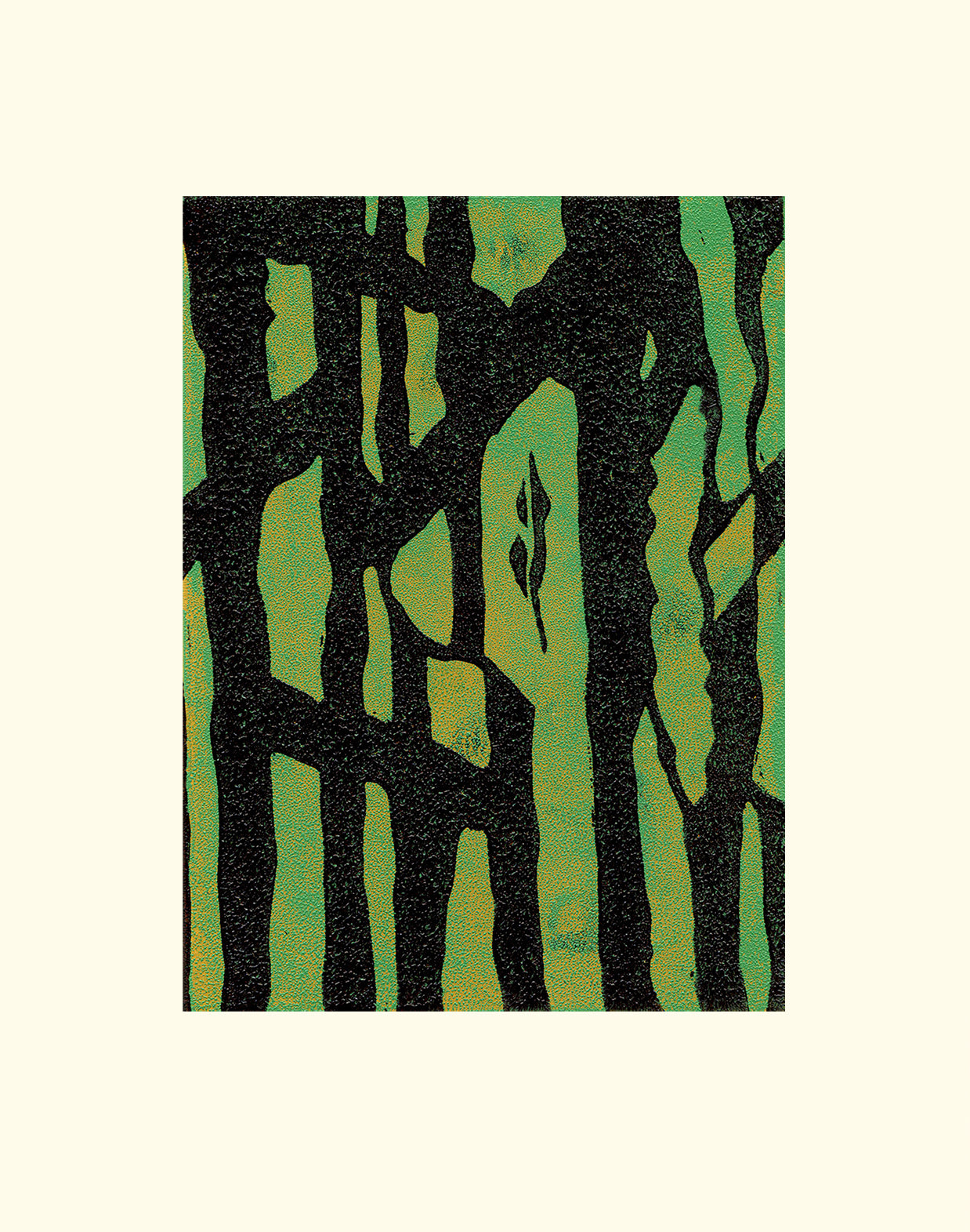 Out In The Woods - Lino print 10